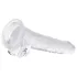 EasyToys - dildo z jądrami - 17 cm - przezroczysty