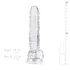 EasyToys - dildo z jądrami - 17 cm - przezroczysty