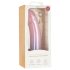 EasyToys Mermaid - dildo z brokatem - silikon - 19 cm - różowy
