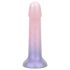 EasyToys Mermaid - dildo z brokatem - silikon - 19 cm - różowy