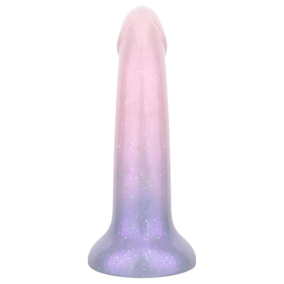 EasyToys Mermaid - dildo z brokatem - silikon - 19 cm - różowy