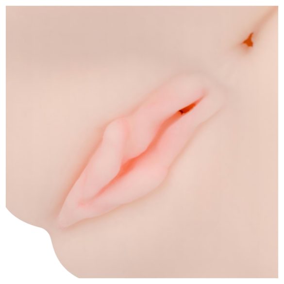 FWB - masturbator wagina i anus z wibracją - natūralny kolor