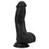 Easytoys - dildo realistyczny z jądrami - 12 cm - czarny