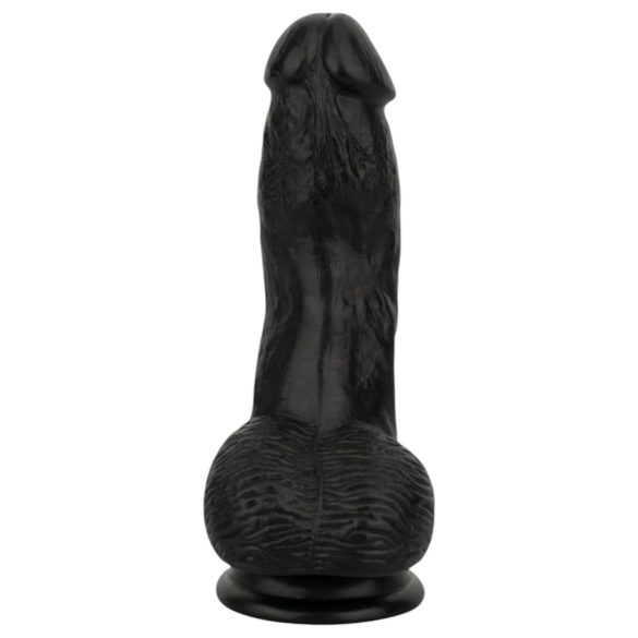 Easytoys - dildo realistyczny z jądrami - 12 cm - czarny