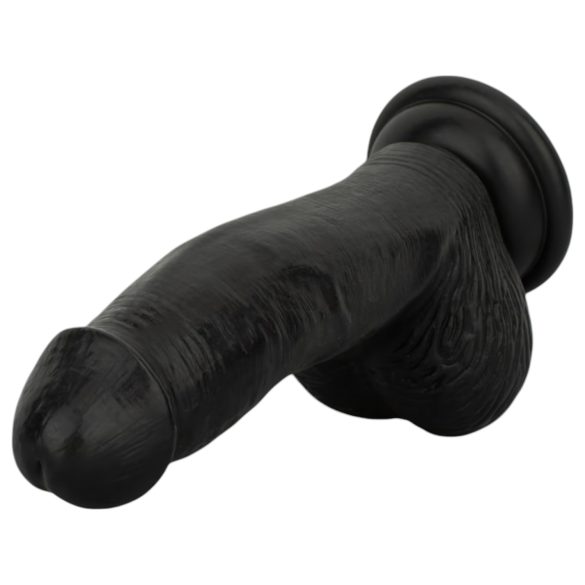 Easytoys - dildo realistyczny z jądrami - 12 cm - czarny