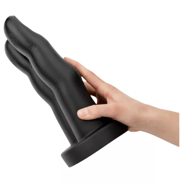 BUTTR Victory - podwójny dildo analny - czarny