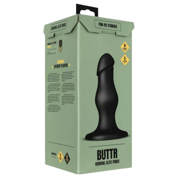 BUTTR - dildo analne z przyssawką - czarne