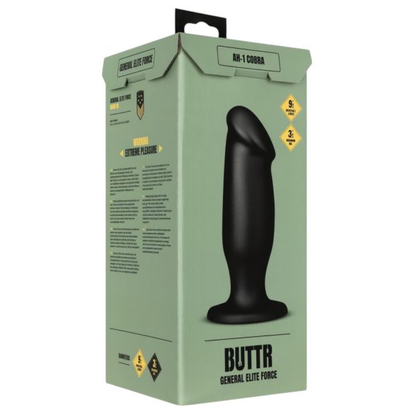 BUTTR AH-1 - dildo analne z przyssawką - czarne