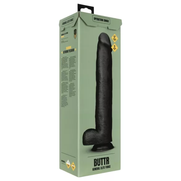 BUTTR Operation Dingo - duży realistyczny dildo - 43 cm - czarny