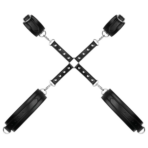 Bedroom Fantasies - kajdanki na nadgarstki i uda - czarne