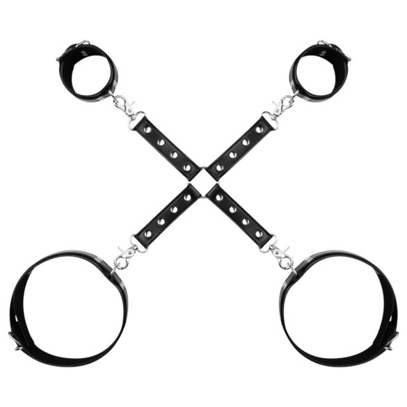 Bedroom Fantasies - kajdanki na nadgarstki i uda - czarne