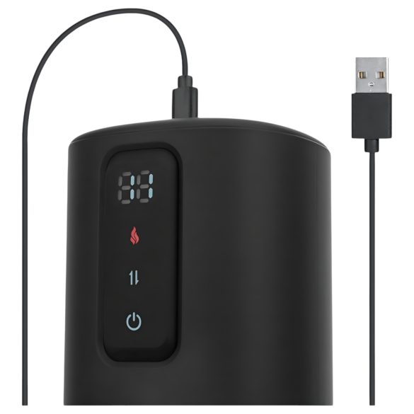 CRUIZR CX11 - masturbator z podgrzewaniem i zaciskiem - czarny