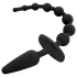 EasyToys - korek analny 2w1 - silikon - czarny