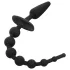 EasyToys - korek analny 2w1 - silikon - czarny