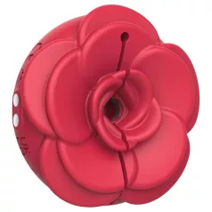 Teazers Rose - wibrujący zacisk na sutki - czerwony