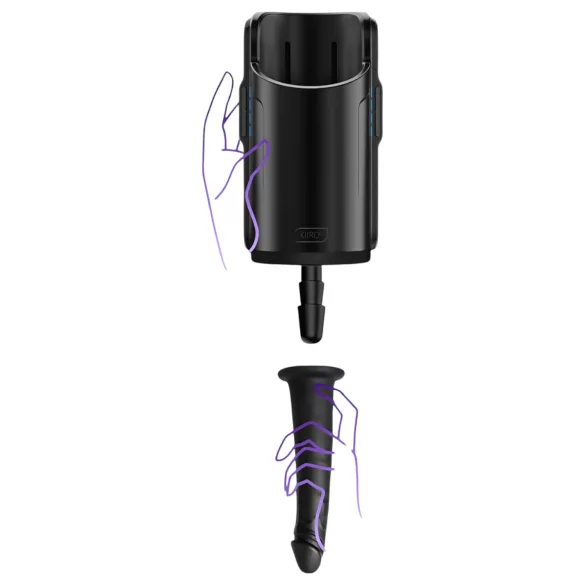 Kiiroo - realistyczny dildo z przyssawką - 19cm - czarny