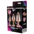 Gleaming Love - zestaw korków analnych w kształcie serca - rosegold - 3 sztuki