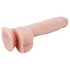 Mr. Dixx 7.6 - dildo z jądrami na przyssawce - realistyczny beżowy 19,5 cm