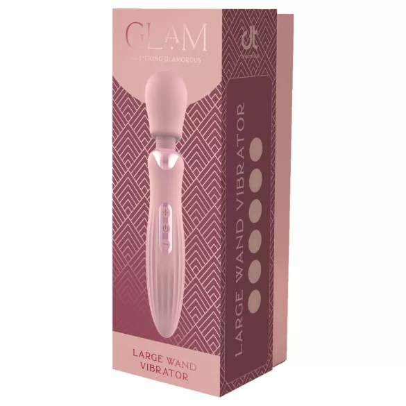 Glam - duży wibrator typu wand (różowy)