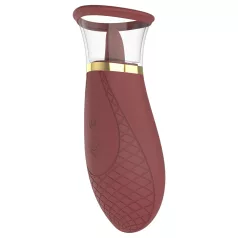 Dreamtoys Roxy - wibrator ssąco-liżący - bordowy