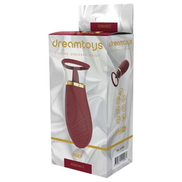 Dreamtoys Roxy - wibrator ssąco-liżący - bordowy
