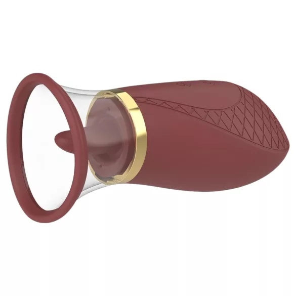 Dreamtoys Roxy - wibrator ssąco-liżący - bordowy