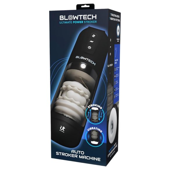 Dreamtoys Blowtech - wibrujący, ruchomy masturbator (czarny)