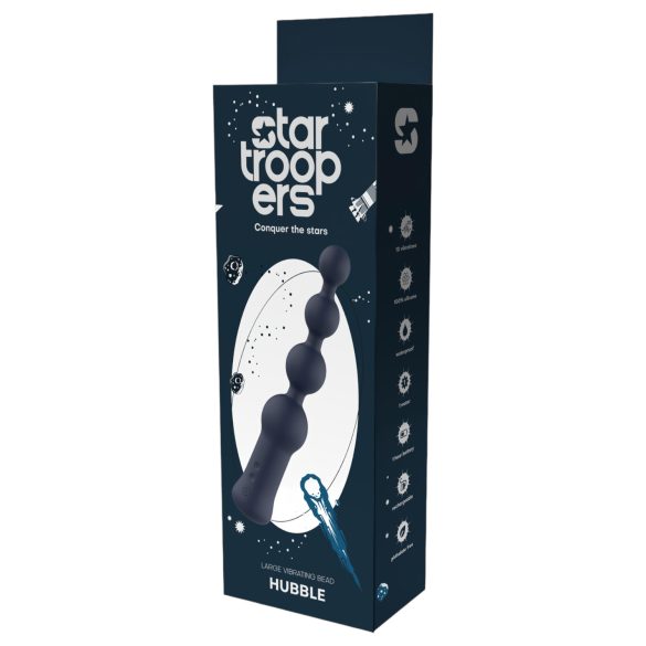 Startroopers Hubble - wibrujący korek analny z wypustkami - silikon niebieski