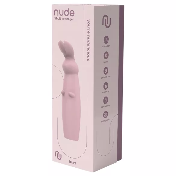 Nude Hazel - wibrator króliczek łechtaczkowy akumulatorowy - fioletowy