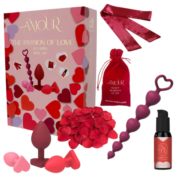 Dreamtoys Amour - zestaw prezentowy do treningu analnego (czerwony)