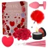 Dreamtoys Amour - zestaw upominkowy z wibratorem w kształcie serca (czerwony)