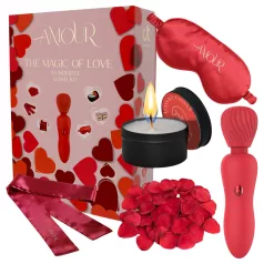 Dreamtoys Amour - zestaw wibratorów typu wand (czerwony)