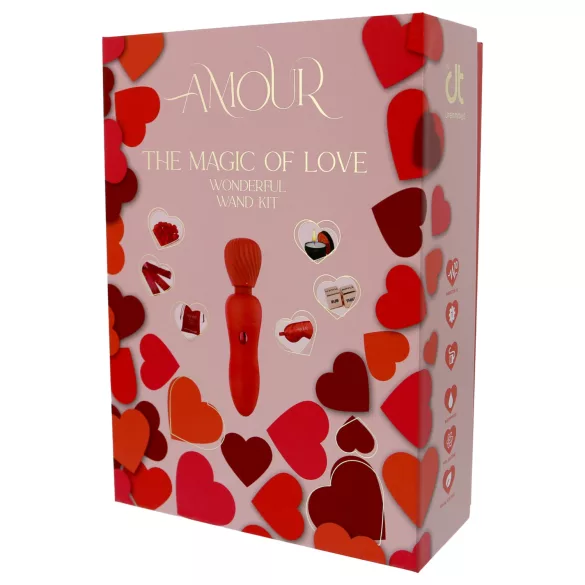 Dreamtoys Amour - zestaw wibratorów typu wand (czerwony)