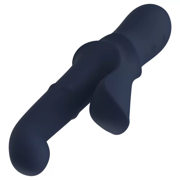 Bogini Iris - wibrator z perełkową łechtaczkową wypustką (niebieski)