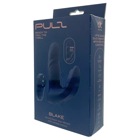 Dreamtoys Pulz - wbijający się wibrator analny z pilotem (niebieski)