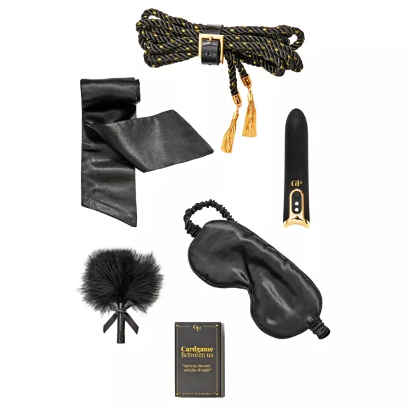 Guilty Pleasure Indulge - zestaw prezentowy BDSM dla początkujących (czarny)