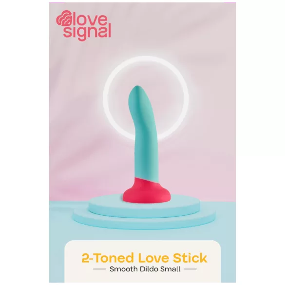 Dreamtoys Love Signal - dwukolorowy silikonowy mały dildo (niebieski)