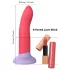 Dreamtoys Love Signal - dwukolorowe silikonowe dildo średnie (czerwone)