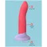 Dreamtoys Love Signal - dwukolorowe silikonowe dildo średnie (czerwone)