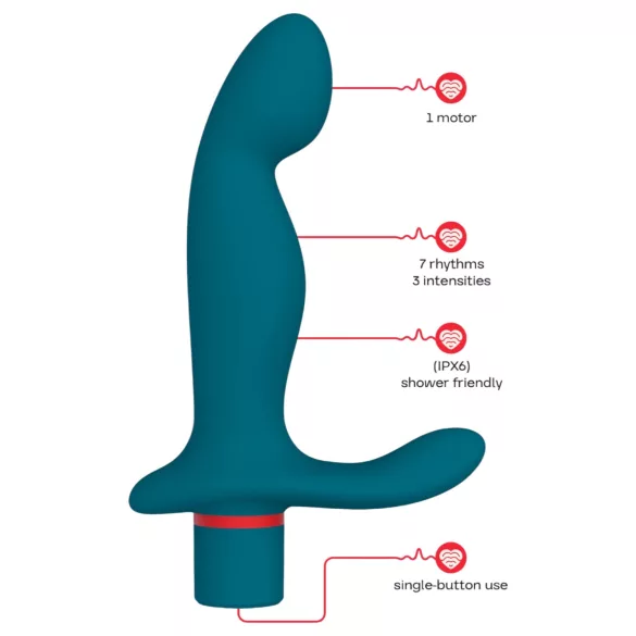 Dreamtoys Love Signal - wibrujący masażer prostaty (turkusowy)