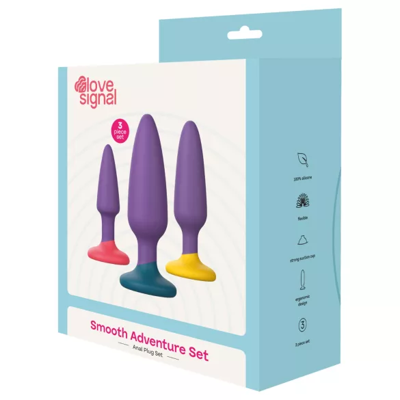Dreamtoys Love Signal - zestaw korków analnych (fioletowy)