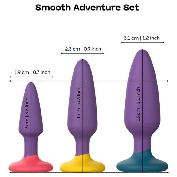 Dreamtoys Love Signal - zestaw korków analnych (fioletowy)