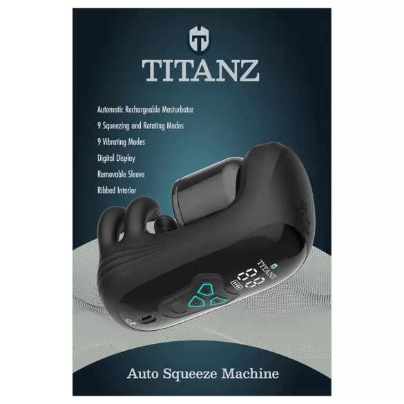 Titanz Auto Squeeze - automatyczny masturbator (czarny)