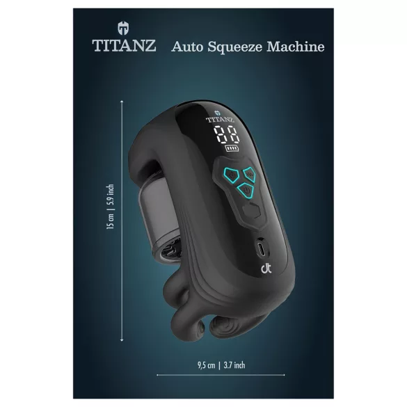 Titanz Auto Squeeze - automatyczny masturbator (czarny)