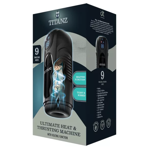 Titanz Ultimate Heat & Thrusting - automatyczny masturbator (czarny)