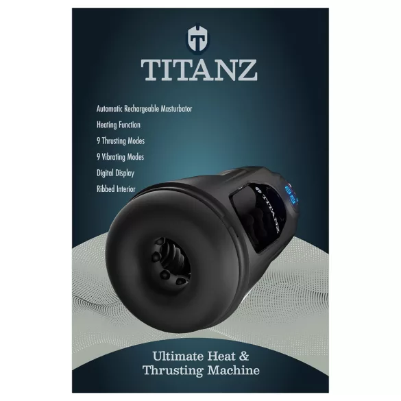 Titanz Ultimate Heat & Thrusting - automatyczny masturbator (czarny)