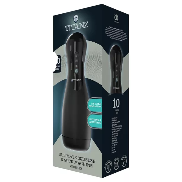 Titanz Ultimate Squeeze & Suck - automatyczny masturbator (czarny)