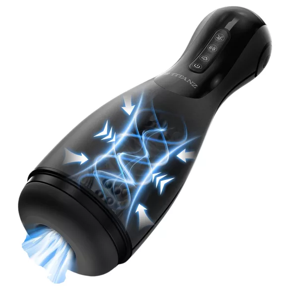 Titanz Ultimate Squeeze & Suck - automatyczny masturbator (czarny)