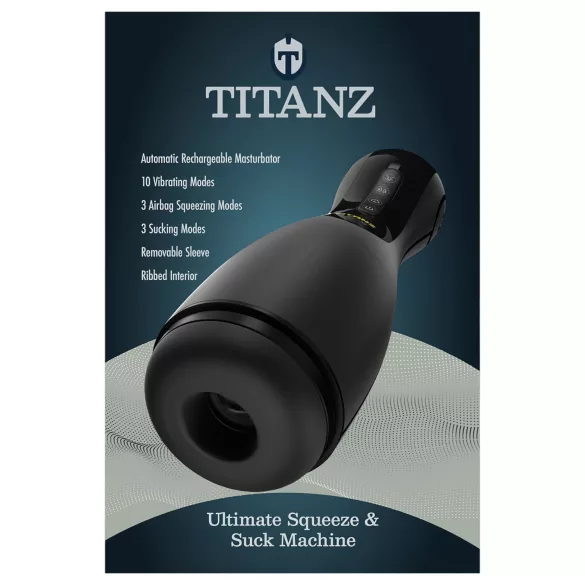 Titanz Ultimate Squeeze & Suck - automatyczny masturbator (czarny)