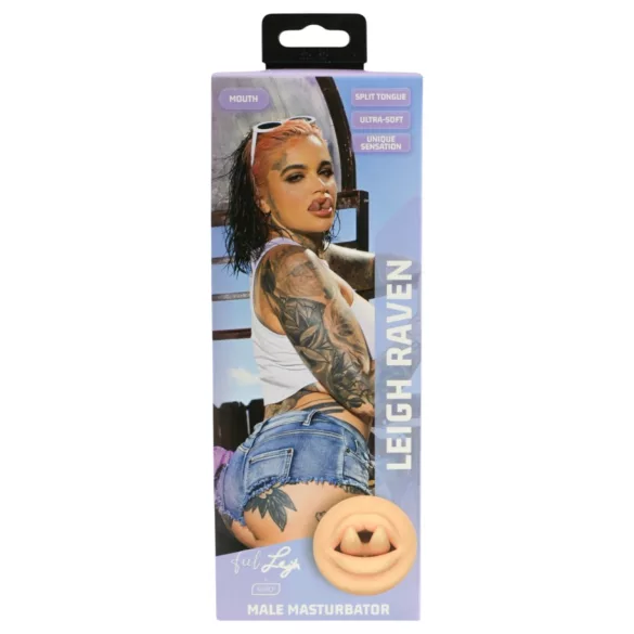 Kiiroo Feel Leigh Raven - sztuczna wagina z rozciętym językiem (naturalna)